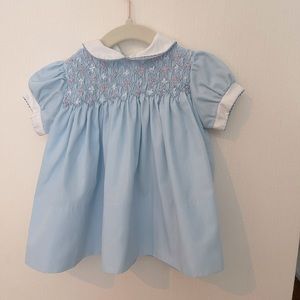 Smocked pastel blue top/ dress